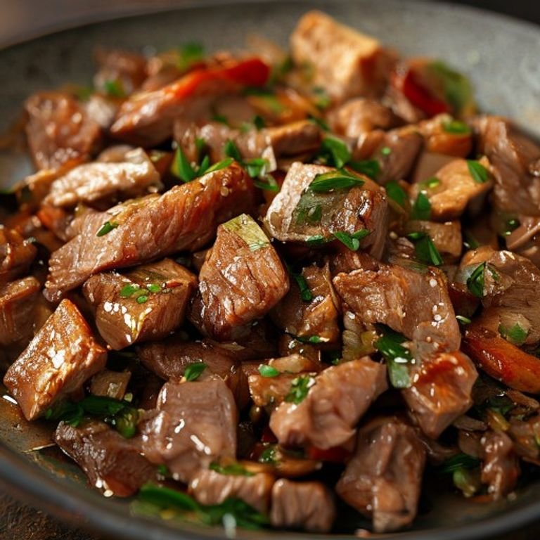 Easy Beef Stir Fry sizzling in a wok